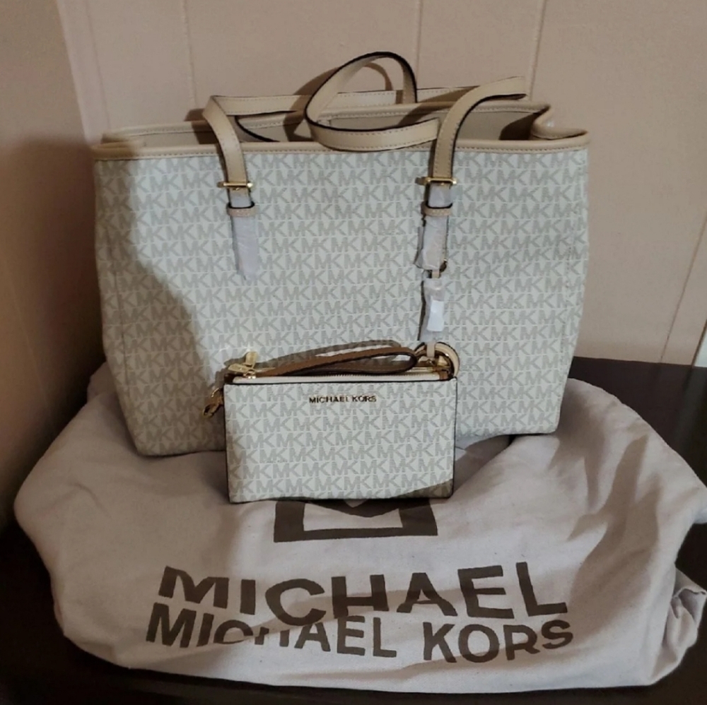 Satchel tote MK purse and wristlet wallet set PRICE DROP